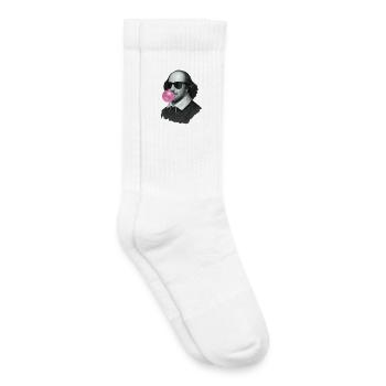 William Shakespeare mit Kaugummi und Sonnenbrille - Kinder Tennissocken - Weiß - Rechts