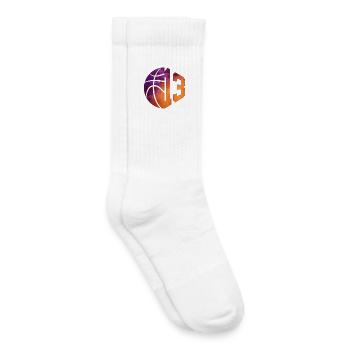 NUMÉRO 13 BASKETBALL 13E ANNIVERSAIRE - Chaussettes de tennis bio enfant - blanc - Droite