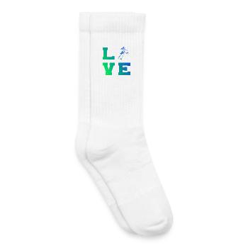 Idée de sports de pickleball pour les fans de la communauté de pickleball - Chaussettes de tennis bio enfant - blanc - Droite