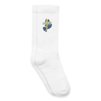 Carte souvenir de la province d’Uppsala, Suède - Chaussettes de tennis bio enfant - blanc - Droite