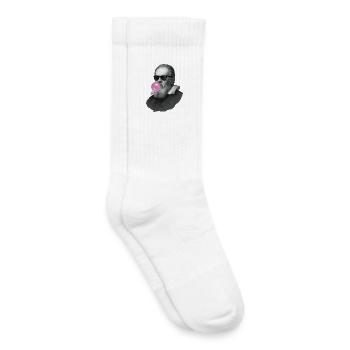 Galileo Galilei mit Kaugummi und Sonnenbrille - Kinder Tennissocken - Weiß - Rechts