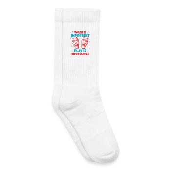 Musical Theatre Work Is Important Play Importanter - Kids Tennis Socks - white - Right