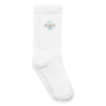 Souvenir rétro de skieur Après-Ski de Saint-Anton Tirol - Chaussettes de tennis bio enfant - blanc - Droite