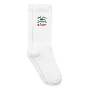 Pickleball-Spielerleben Besser am Netz Liebe - Kinder Tennissocken - Weiß - Rechts