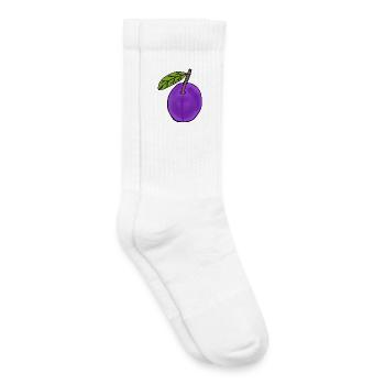 Plum Fruit Fruit Plums Hobby Gardener - Kids Tennis Socks - white - Right