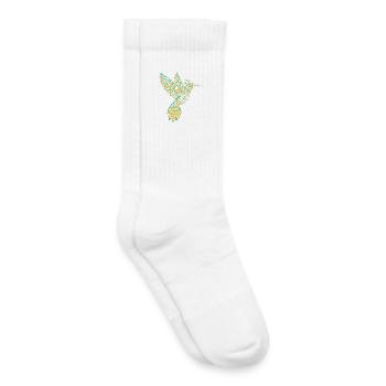 Skull Alebrije Hummingbird Mexican - Kids Tennis Socks - white - Right