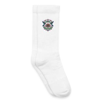 Flowers Alebrije Hummingbird Mexican - Kids Tennis Socks - white - Right