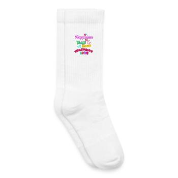 Grandma's Love Hugs Kisses Happiness - Oma Liebe - Kinder Tennissocken - Weiß - Rechts