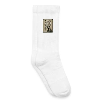 Grotesker Cartoon-Zombie-Sabber - Kinder Tennissocken - Weiß - Rechts