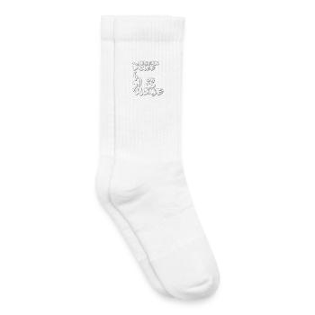 Breakdance ou rentrer chez soi - Chaussettes de tennis bio enfant - blanc - Droite