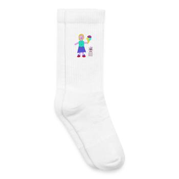 Eiscreme-Mädchen Eiscreme Eiswaffel Eis - Kids Tennis Socks - white - Right
