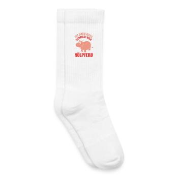 Pessimist Spruch Nörgler Lustiges Nilpferd - Kinder Tennissocken - Weiß - Rechts