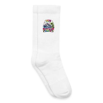 Family Trip Cruising Mother Daughter Cruise - Kids Tennis Socks - white - Right