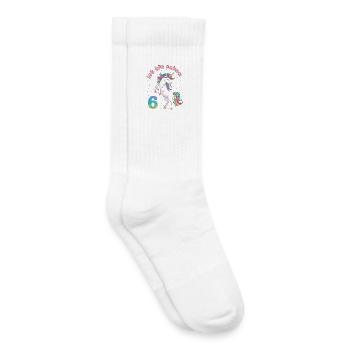 6th Birthday Unicorn Girl I'm already 6 - Kids Tennis Socks - white - Right