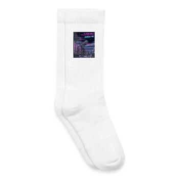 Astronomie Humor Grauer Pixel Galaxie - Kinder Tennissocken - Weiß - Rechts