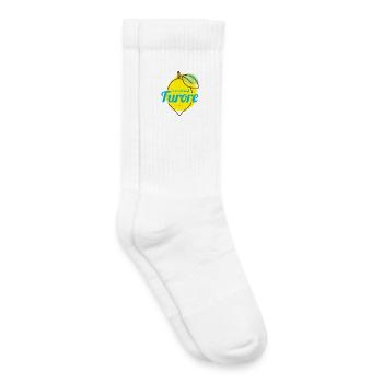 Furore Costa d’Amalfi, Citron, Italie, Côte Amalfitaine - Chaussettes de tennis bio enfant - blanc - Droite
