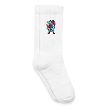 Heavy Metal Rocker Bock Guitare Rock Musique - Chaussettes de tennis bio enfant - blanc - Droite