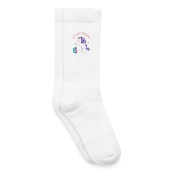 6. Geburtstag Einhorn Mädchen Ich bin schon 6 - Kinder Tennissocken - Weiß - Rechts