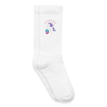 9. Geburtstag Einhorn Mädchen Ich bin schon 9 - Kinder Tennissocken - Weiß - Rechts