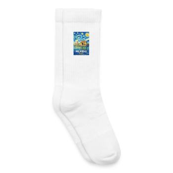 Mumbai India Starry Night - Kids Tennis Socks - white - Right