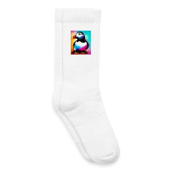 macareux - Chaussettes de tennis bio enfant - blanc - Droite