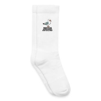  Wenn Du Das Lesen Kannst Steh Ich Zu Nah Lustige - Kinder Tennissocken - Weiß - Rechts