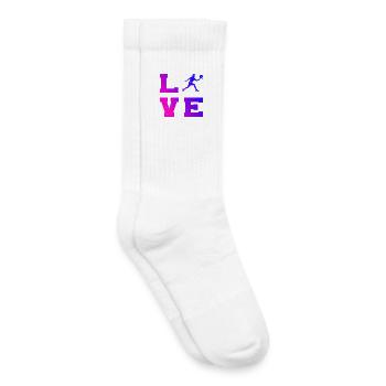 Les fans de double de padel et les règles de padel vont de pair - Chaussettes de tennis bio enfant - blanc - Droite