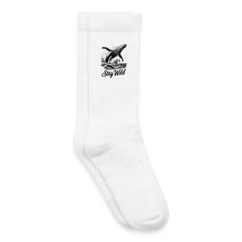 Chemise vintage nature Whale Ocean Waves - Chaussettes de tennis bio enfant - blanc - Droite