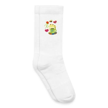 Garden Coffee Break Hobby Gardener Bee Insect - Kids Tennis Socks - white - Right