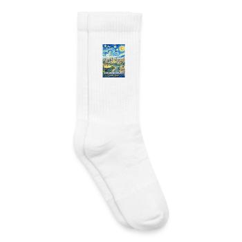 Johannesburg, Afrique du Sud Nuit étoilée - Chaussettes de tennis bio enfant - blanc - Droite