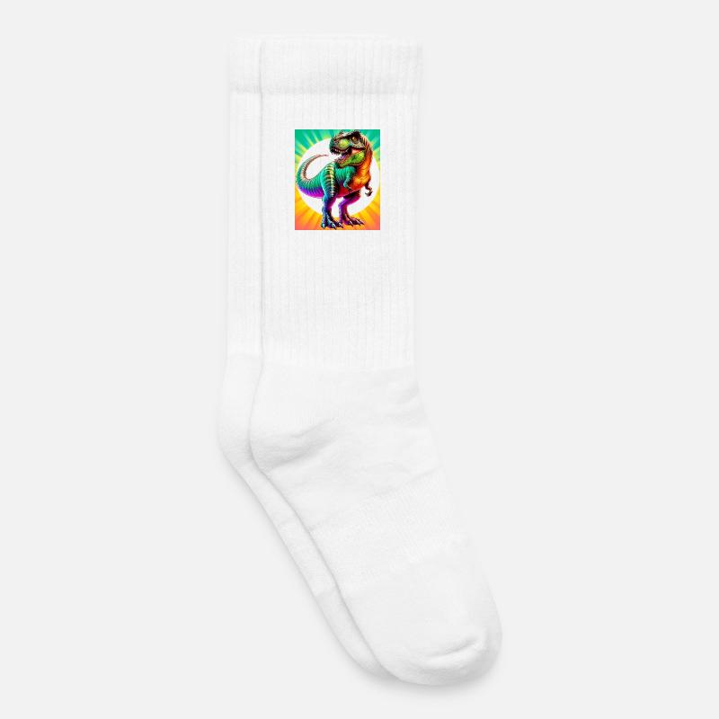 Dinosaurier - Kinder Tennissocken - Weiß