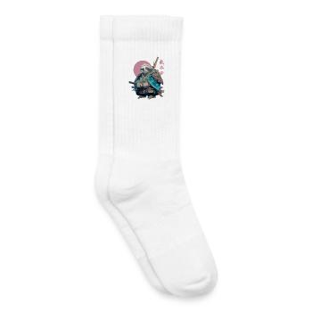 Sloth Samurai in Blue Armor - Kids Tennis Socks - white - Right