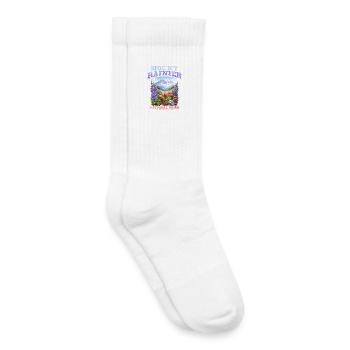 Mount Rainier National Park Blumengarten - Kinder Tennissocken - Weiß - Rechts