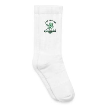Pickleball funny player pickle ball lovers play - Kids Tennis Socks - white - Right