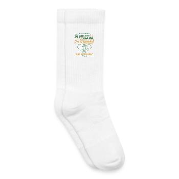 Joueur de pickleball Si tu peux lire ceci Je suis à - Chaussettes de tennis bio enfant - blanc - Droite