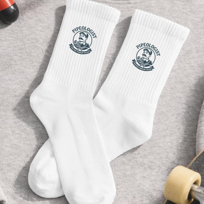 Pipe Expert | Plumber Problem Solver Kids Tennis Socks
