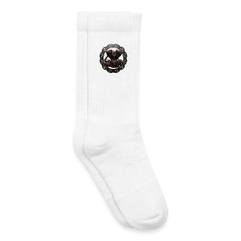 Motorrad Biker V-Twin Motor Skull Totenkopf Rocker - Kinder Tennissocken - Weiß - Rechts