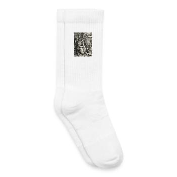 Melencolia I by Albrecht Dürer - Kids Tennis Socks - white - Right