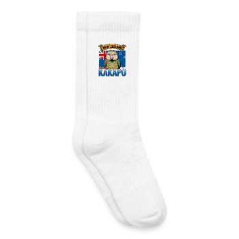 Nouvelle-Zélande Sauver le perroquet Kakapo - Chaussettes de tennis bio enfant - blanc - Droite