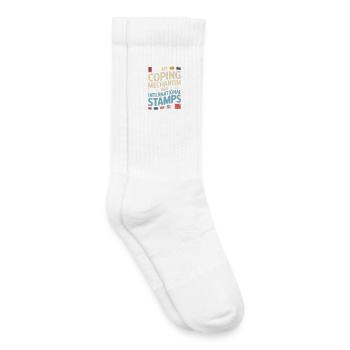 Aide pour les timbres | Après le passage - Chaussettes de tennis bio enfant - blanc - Droite