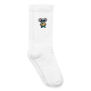Koala Comic Vacation - Kids Tennis Socks - white - Right