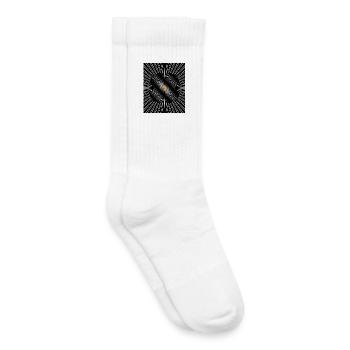 Centre néon spirale Sun Wheel - Chaussettes de tennis bio enfant - blanc - Droite