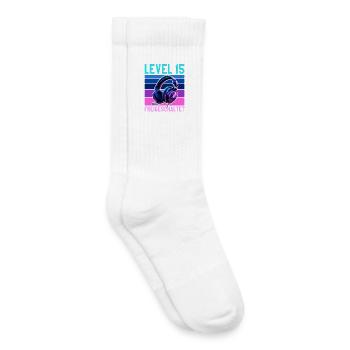 15. Geburtstag Junge Mädchen Gamer Level 15 Jahre - Kinder Tennissocken - Weiß - Rechts