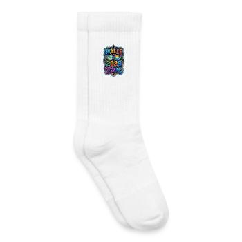 Malle 2026 Mallorca Urlaub Bunt - Kinder Tennissocken - Weiß - Rechts