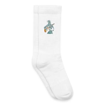Freiheitsstatue, die E-Gitarre spielt - Kinder Tennissocken - Weiß - Rechts