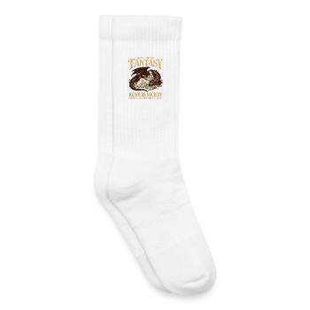 Dragon Reader Fantasy Reading Society Lecture Reader Lecture Bookless - Chaussettes de tennis bio enfant - blanc - Droite