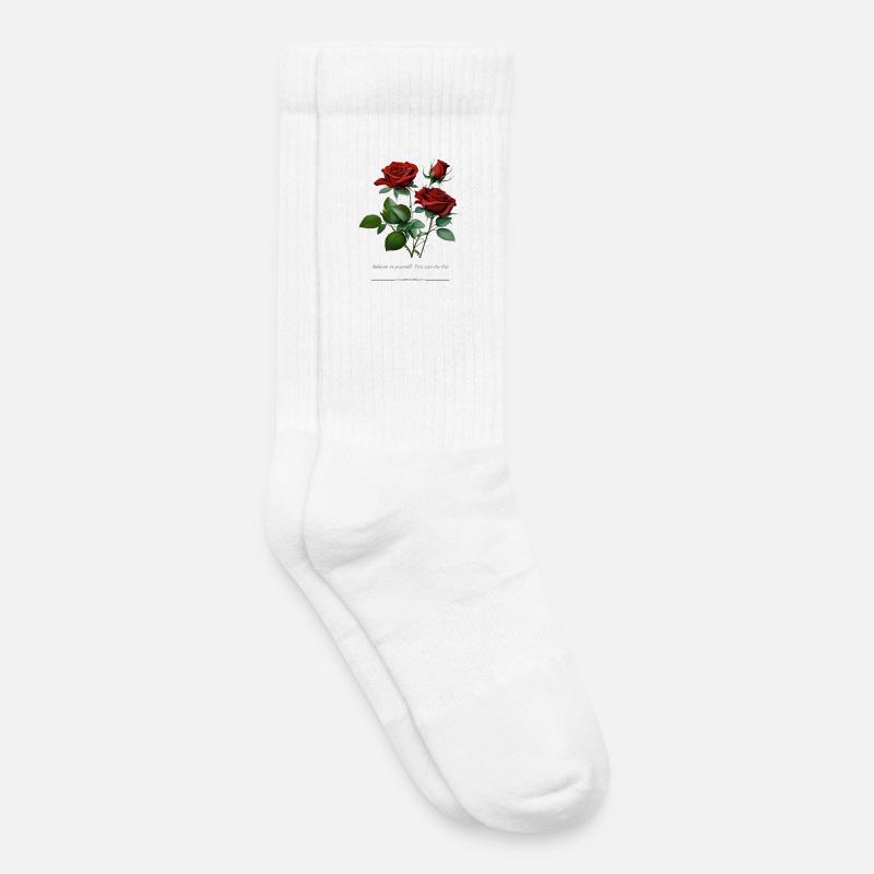 Rose - Kinder Tennissocken - Weiß