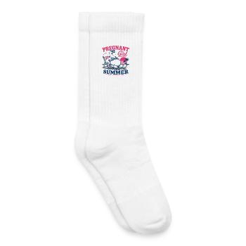 Pregnant summer dodo on the beach - Kids Tennis Socks - white - Right