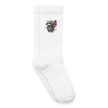 Wildschwein-Samurai in Rüstungskatana - Kinder Tennissocken - Weiß - Rechts