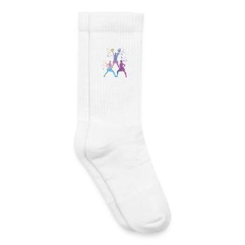 Cheerpom pom girls Mom Cheerleading - Chaussettes de tennis bio enfant - blanc - Droite